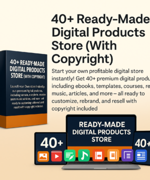 40+ Ready-Made Digital Products Store (With Copyright)