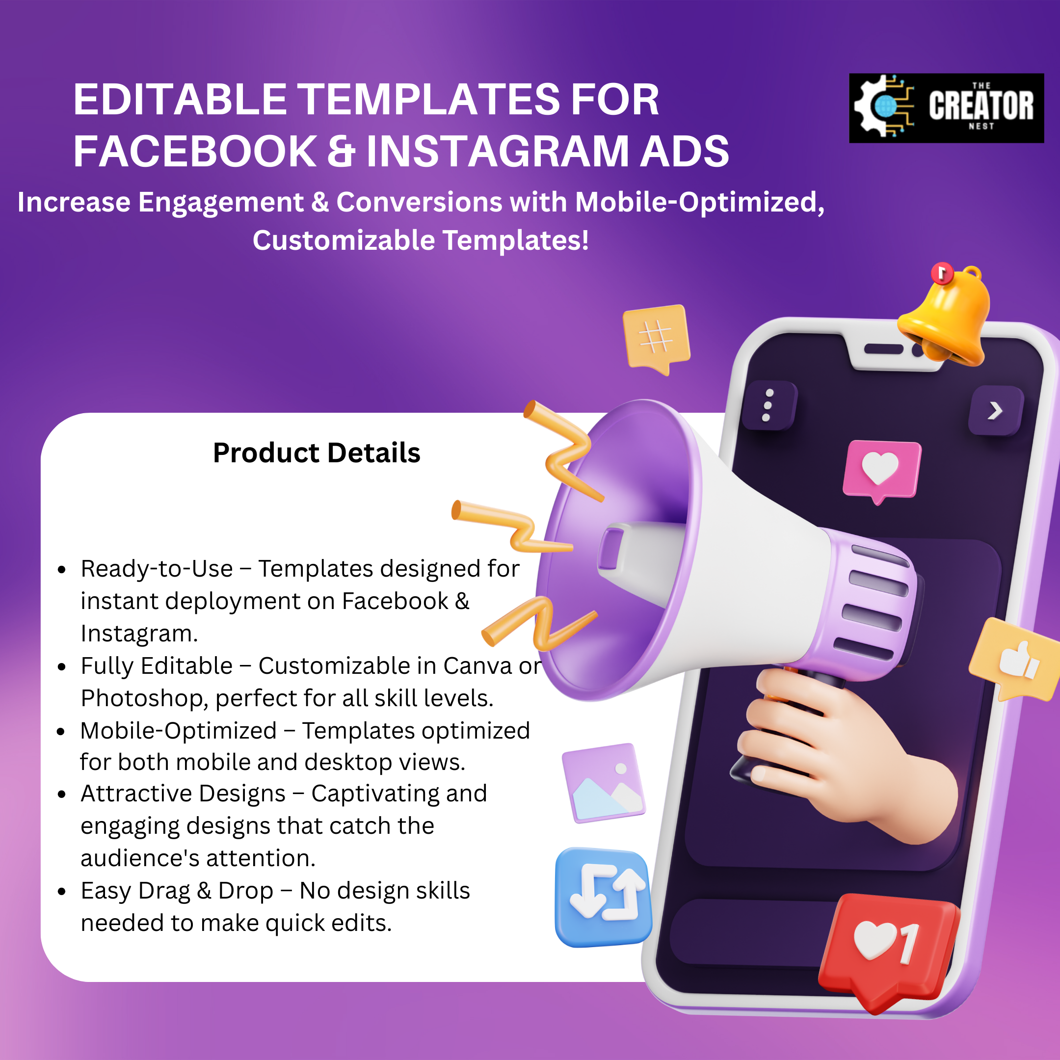 Yellow Black Bold Type-centric Fixing Ads Issue Instagram Post